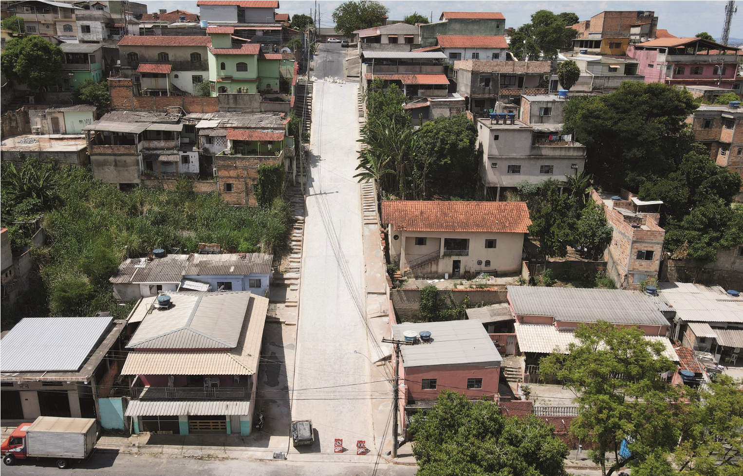 Rua Cerro Corá com piso intertravado